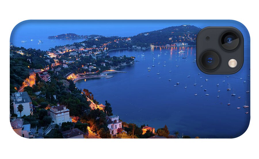 Nice iPhone 13 Case featuring the photograph cote dAzur at night, France by Anastasy Yarmolovich