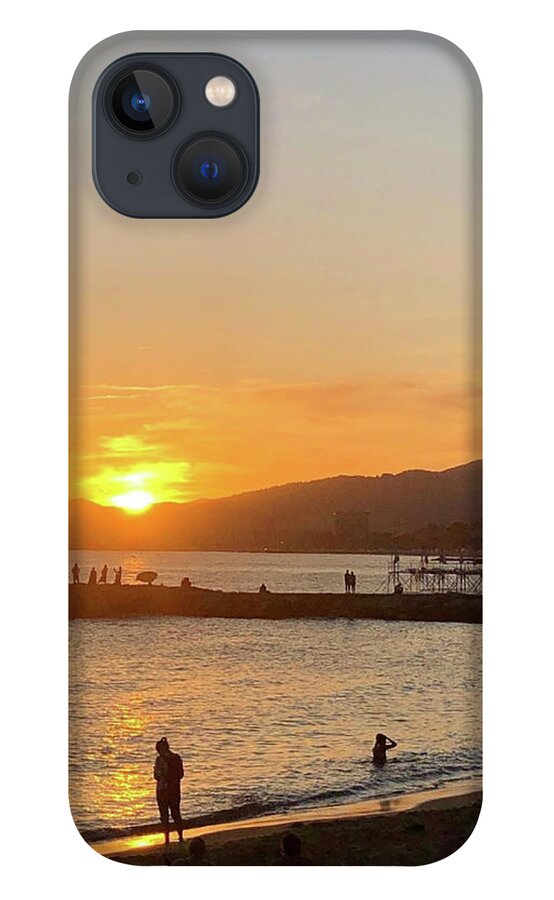 Cannes iPhone 13 Case featuring the photograph Coucher de Soleil a Cannes by Medge Jaspan