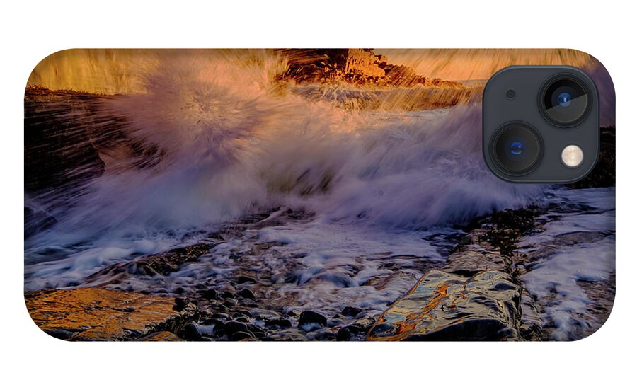 Cape Neddick iPhone 13 Case featuring the photograph Crash by Jeff Sinon