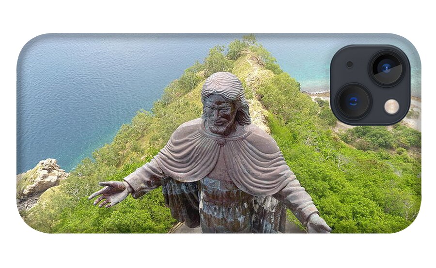Adventure iPhone 13 Case featuring the photograph Cristo Rei of Dili statue of Jesus by Brthrjhn2099