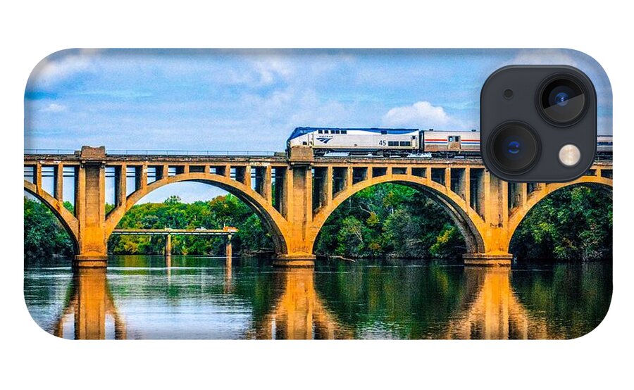 Train iPhone 13 Case featuring the photograph Crossing the Brdige by Addison Likins