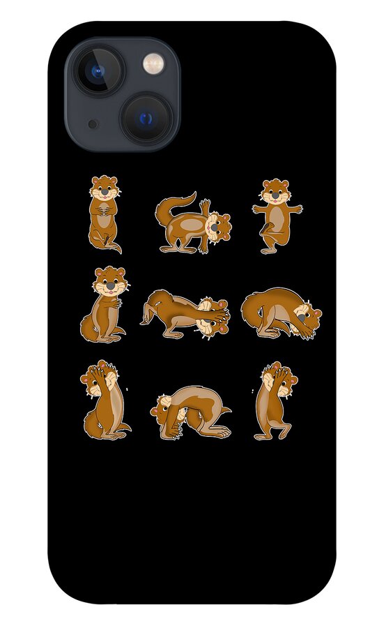 Cute otter yoga lover cartoon gift yoga teacher iPhone 13 Case by Lukas  Davis - Pixels