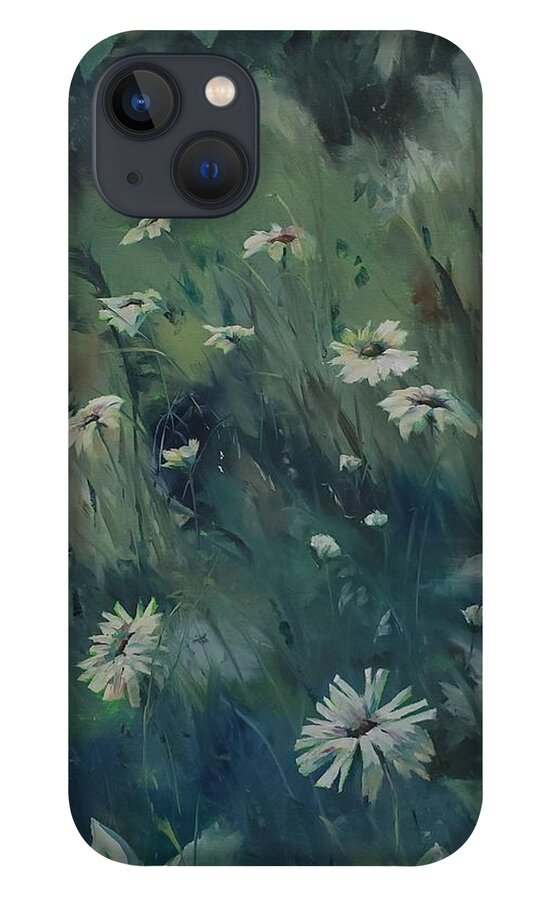 Flower iPhone 13 Case featuring the painting Daisy-A-Day by Sheila Romard