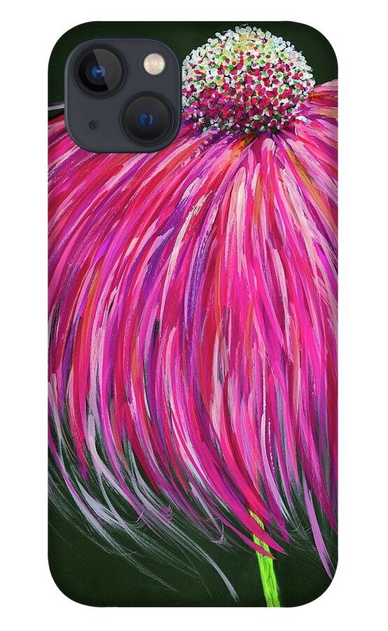 Flower iPhone 13 Case featuring the painting Dancing In The Moonlight by Kimberly Deene Langlois