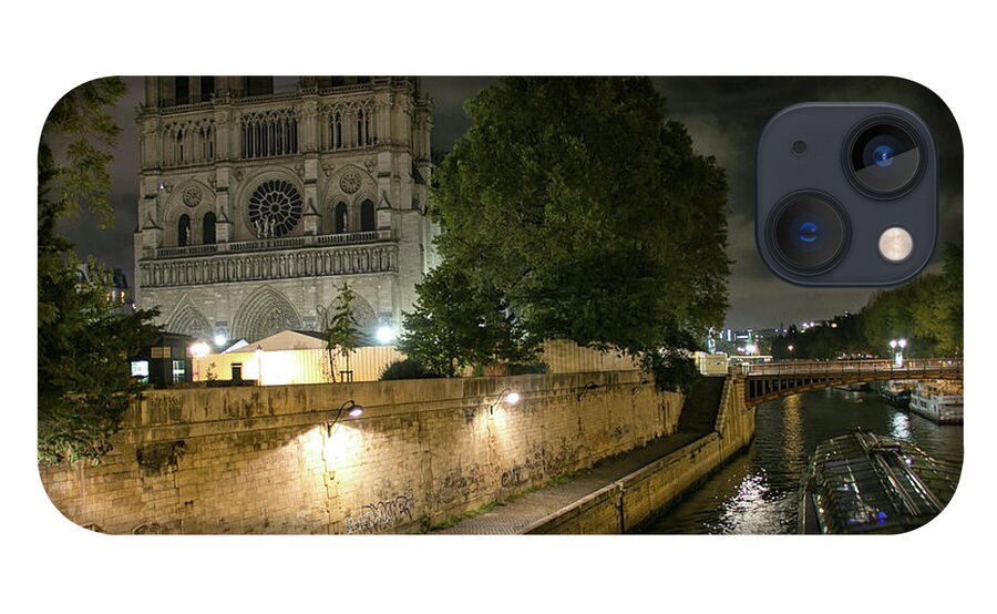 Notre Dame iPhone 13 Case featuring the photograph Dark Notre Dame by Lisa Chorny