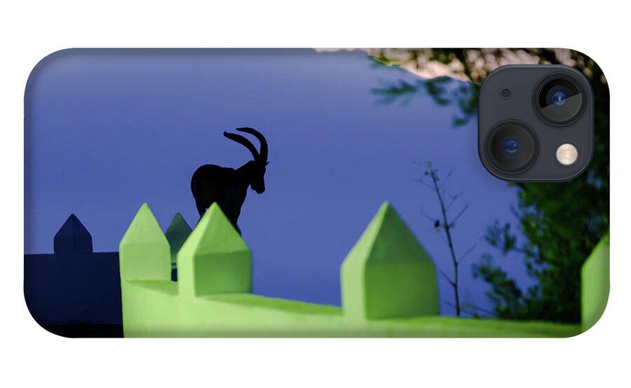 Ibex iPhone 13 Case featuring the photograph Dawn patrol on the Moorish watchtower by Gary Browne