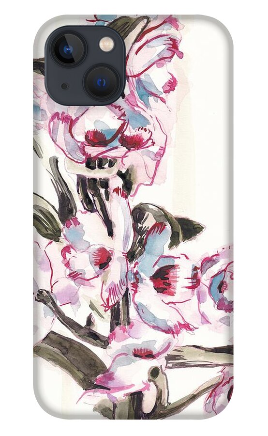Noble iPhone 13 Case featuring the painting Dendrobium Nobile by George Cret