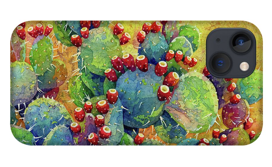 Cactus iPhone 13 Case featuring the painting Desert Gems by Hailey E Herrera