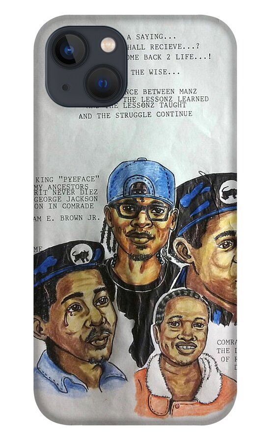 Black Art iPhone 13 Case featuring the drawing Difference Between Menz and Boyz by Joedee