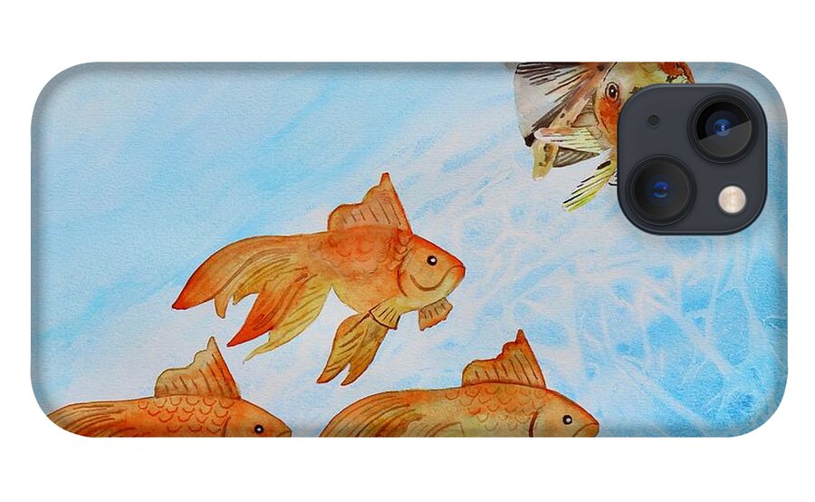 Koi iPhone 13 Case featuring the painting Different Watercolor by Kimberly Walker
