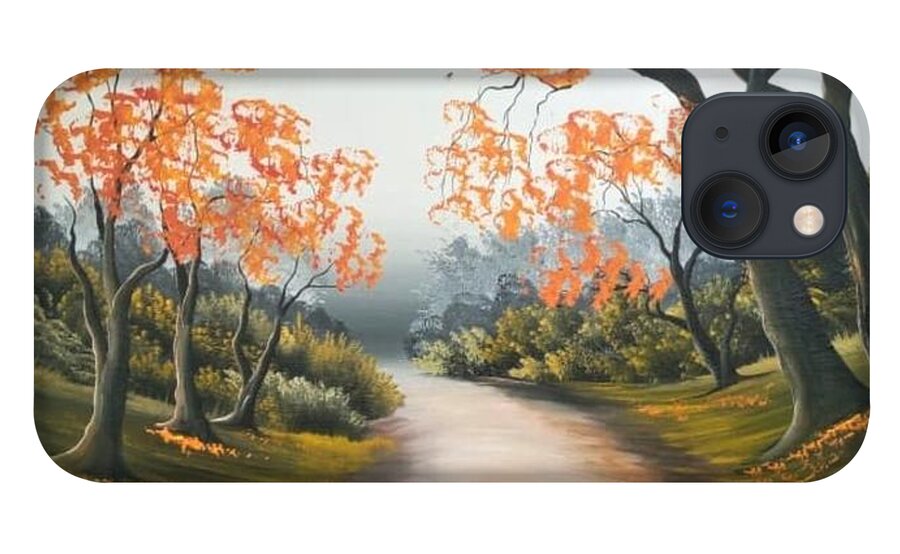 Landscape iPhone 13 Case featuring the painting DO6-Deno Onsumo by Deno Onsomu