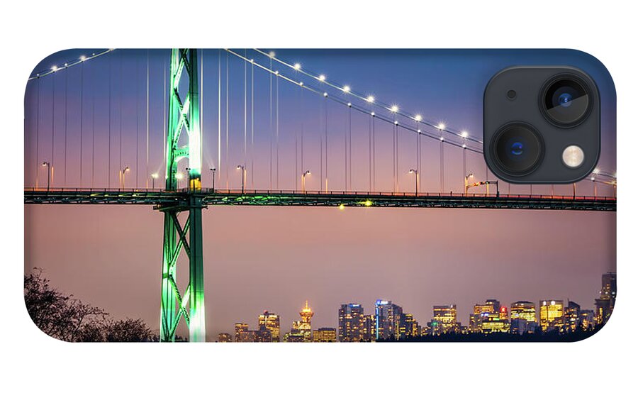 Bridge iPhone 13 Case featuring the photograph Downtown Under the Bridge at Night by Rick Deacon