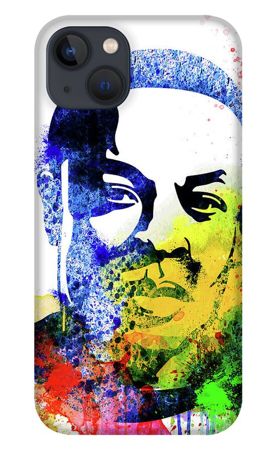 Dr. Dre iPhone 13 Case featuring the mixed media Dr. Dre Watercolor by Naxart Studio