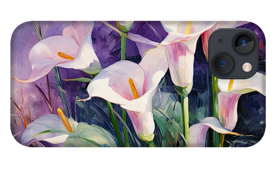 Calla Lily iPhone 13 Case featuring the digital art Dream Of Purple by Lourry Legarde