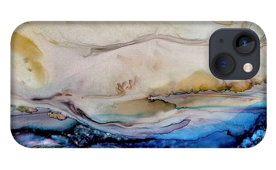 Cloud iPhone 13 Case featuring the painting Dune walk by Angela Marinari