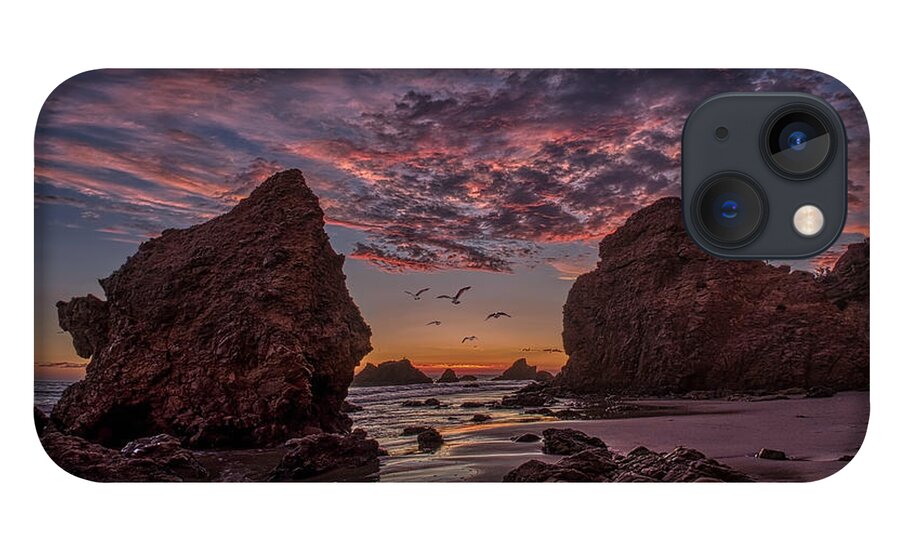 Landscape iPhone 13 Case featuring the photograph El Matador Sunset by Romeo Victor