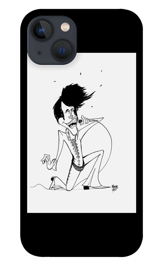 Elvis iPhone 13 Case featuring the drawing Elvis '71 by Michael Hopkins