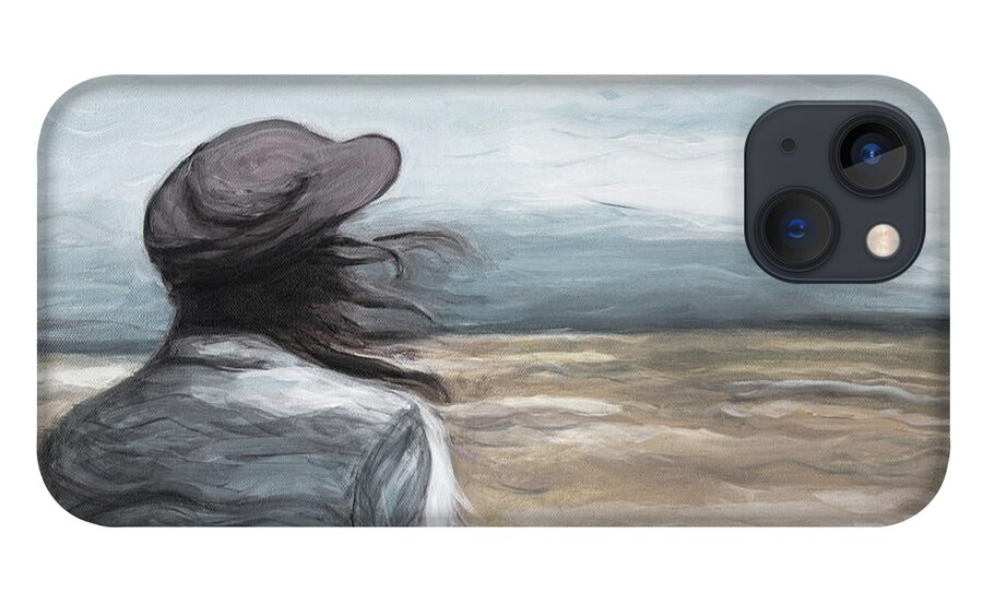 Woman iPhone 13 Case featuring the painting Emerge by Pamela Schwartz