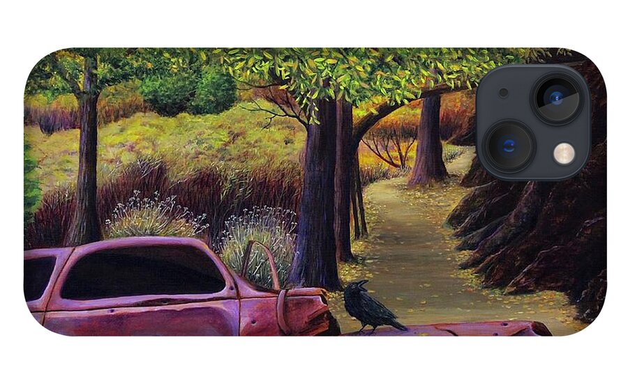 Kim Mcclinton iPhone 13 Case featuring the painting End of the Road by Kim McClinton