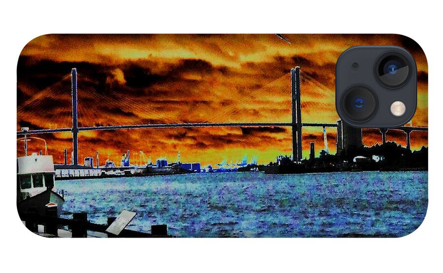 American Bridges iPhone 13 Case featuring the photograph Eugene Talmadge Memorial Bridge and the Serious Politics of Necessary Change No. 1 by Aberjhani