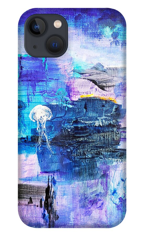 Abstract iPhone 13 Case featuring the painting Extraordinary by Christine Bolden