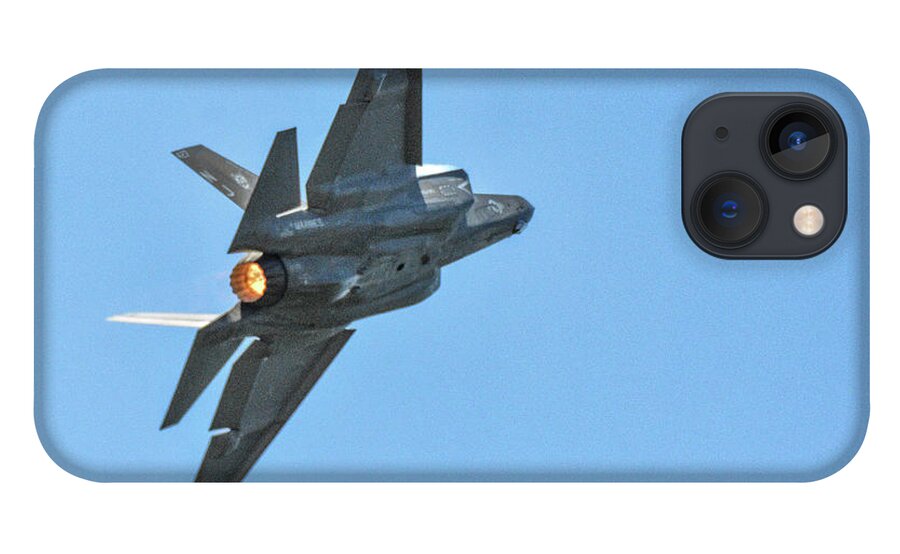 Military iPhone 13 Case featuring the photograph F35 Afterburn by Ed Stokes