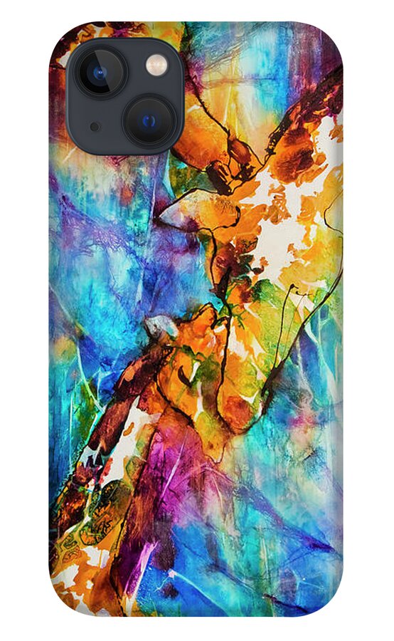 Abstract iPhone Case featuring the painting Family Love by Trish McKinney