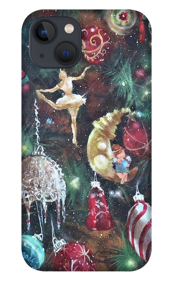 Christmas Ornaments iPhone 13 Case featuring the painting Favorite Things by Tom Shropshire