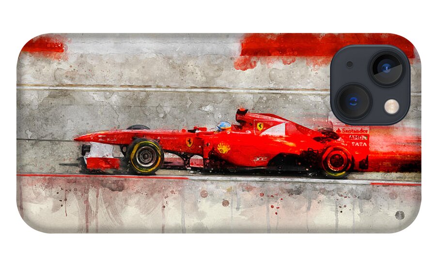 Formula 1 iPhone 13 Case featuring the digital art Ferrari F1 2011 by Geir Rosset