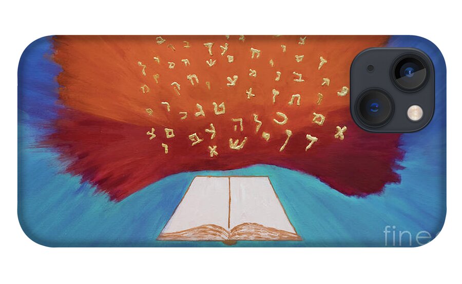  iPhone 13 Case featuring the painting Fiery Prayer by Henya Gutnick