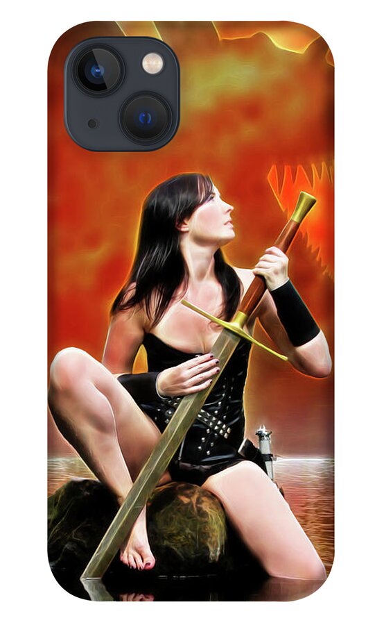 Dragon iPhone 13 Case featuring the photograph Fire Lake by Jon Volden