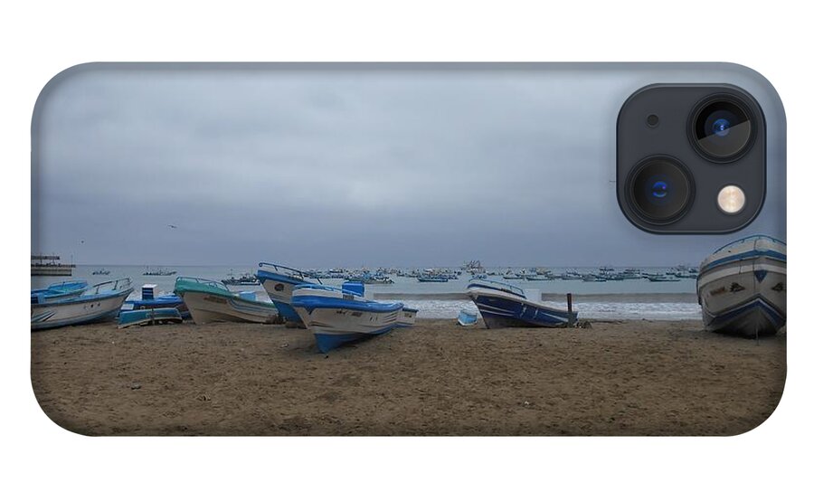 Boats iPhone 13 Case featuring the photograph Fishing boats by Nancy Graham