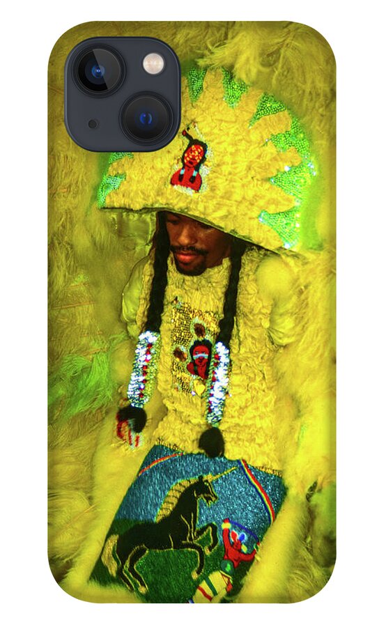 Mardi Gras iPhone 13 Case featuring the photograph The Flag Boy - Mardi Gras Black Indian Parade, New Orleans by Earth And Spirit