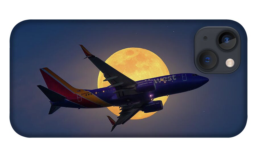 Moon iPhone 13 Case featuring the photograph Flight Over the Moon by Mark Andrew Thomas