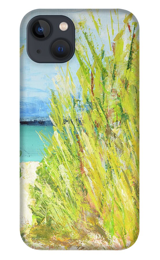 Summer iPhone 13 Case featuring the painting Follow the water by Angie Vourtsi