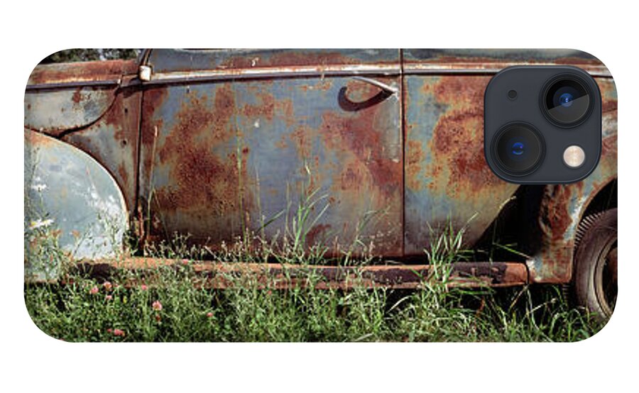 617 iPhone 13 Case featuring the photograph Ford V8 Truck Rusting by Sonny Ryse
