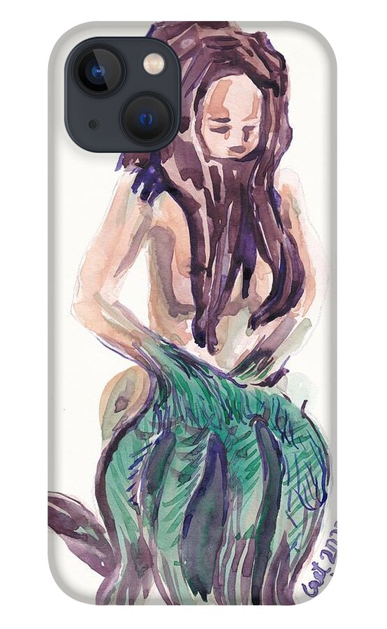 Miniature iPhone 13 Case featuring the painting Forert Spirit by George Cret