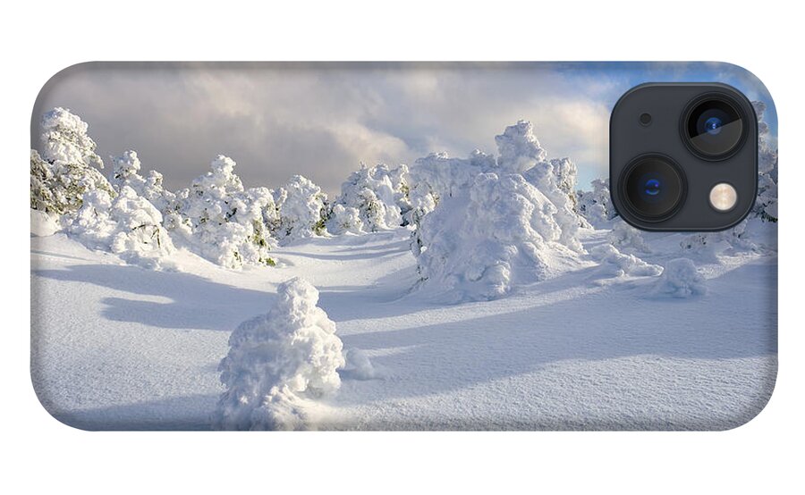 New Hampshire iPhone 13 Case featuring the photograph Rime and Shadow. by Jeff Sinon