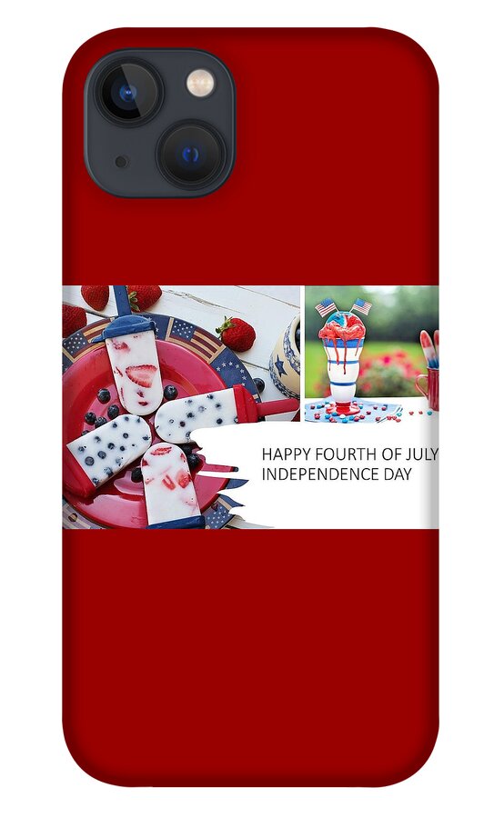 4th Of July iPhone 13 Case featuring the mixed media Fourth of July Picnic by Nancy Ayanna Wyatt