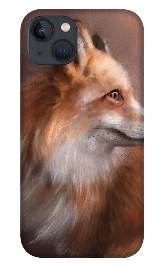 Paintings iPhone 13 Case featuring the painting The Red Fox by Joe Gilronan