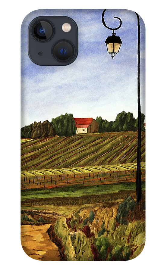 Wine iPhone 13 Case featuring the digital art French Countryside by Ken Taylor