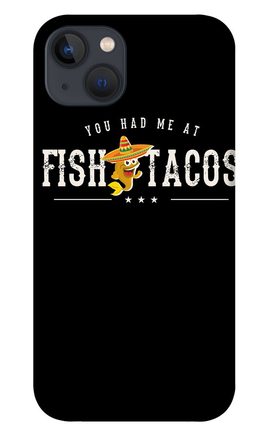 Funny Fish Tacos Print Retro Food Lover Humor Tee iPhone 13 Case