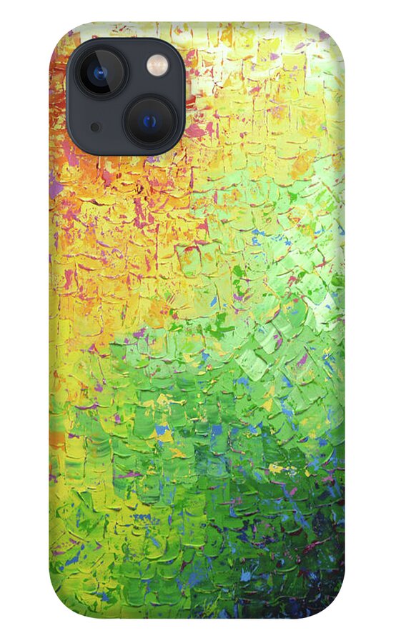  iPhone 13 Case featuring the painting Garden Party by Linda Bailey