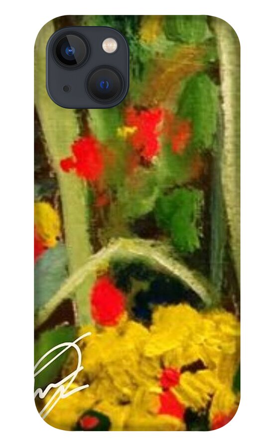 Gardens iPhone 13 Case featuring the painting Gardens by Julie TuckerDemps