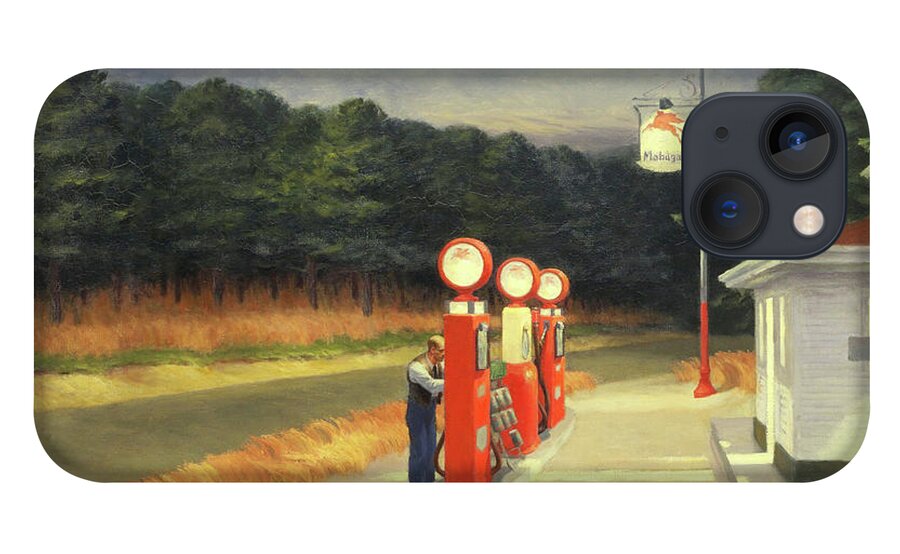 Gas Pumps iPhone 13 Case featuring the painting Gas 1940 by Edward Hopper
