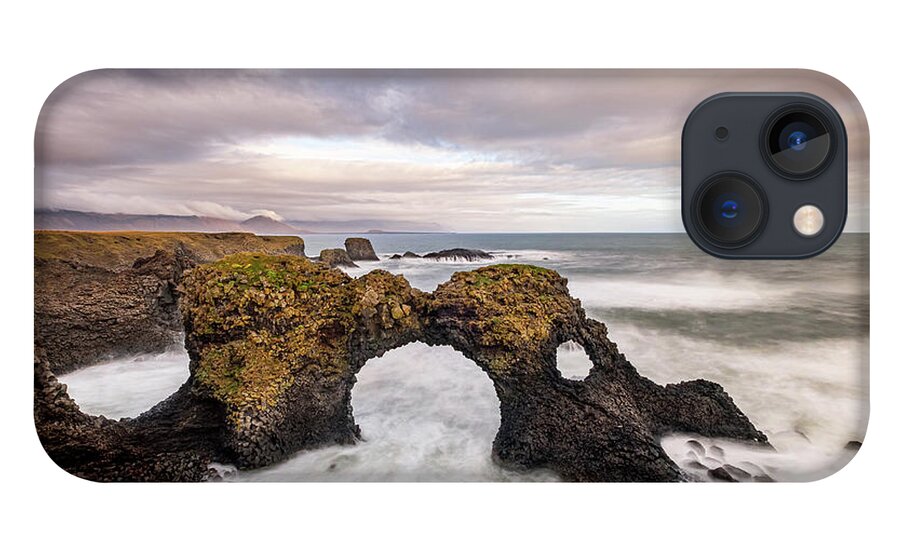 Gatklettur iPhone 13 Case featuring the photograph Gatklettur rock arch in Iceland by Alexios Ntounas
