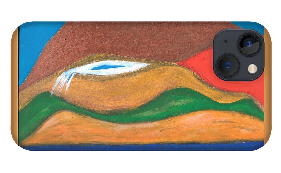 Genie iPhone 13 Case featuring the painting Genie Land by Esoteric Gardens KN