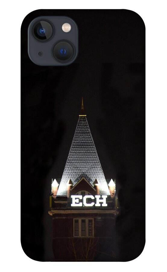 Georgia Tech iPhone 13 Case featuring the photograph Georgia Tech Tower - Night Shot 2 by Richard Krebs