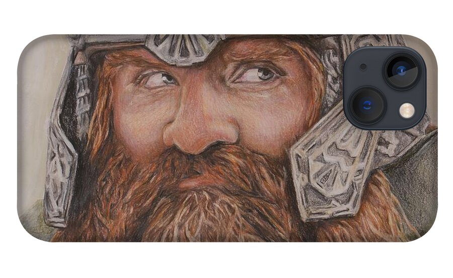 Dwarf iPhone 13 Case featuring the drawing Gimli by Christine Jepsen