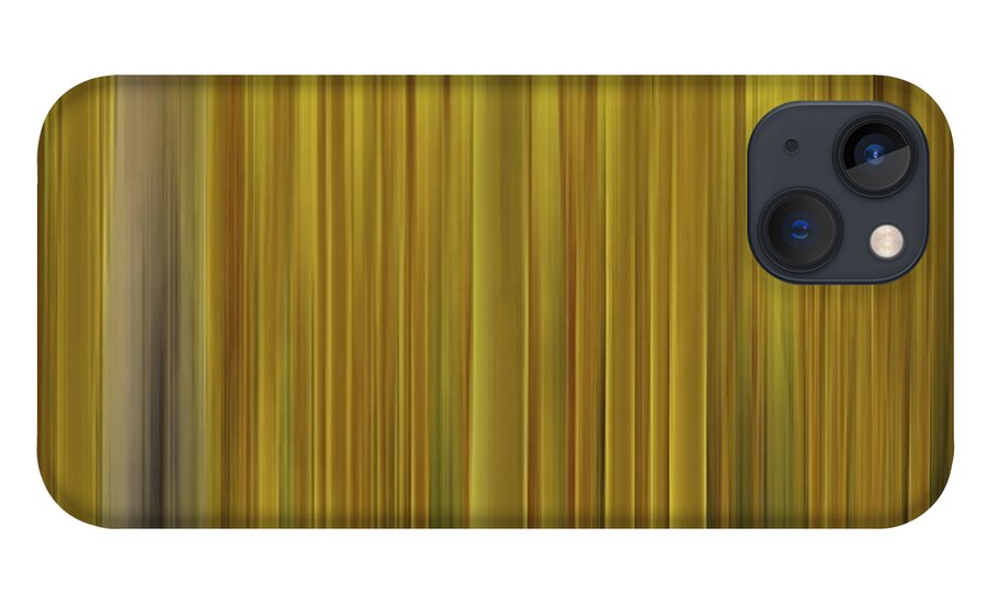 Aspens iPhone 13 Case featuring the digital art Golden Aspen Abstract by Rebecca Herranen